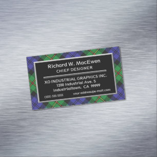 Carte De Visite Magnétique Clan écossais d'accès MacEwen Tartan