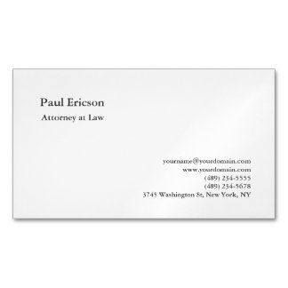 Carte De Visite Magnétique Classique Élégant Plat Professionnel