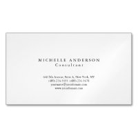 Classique Simple Blanc Simple Professionnel Minima