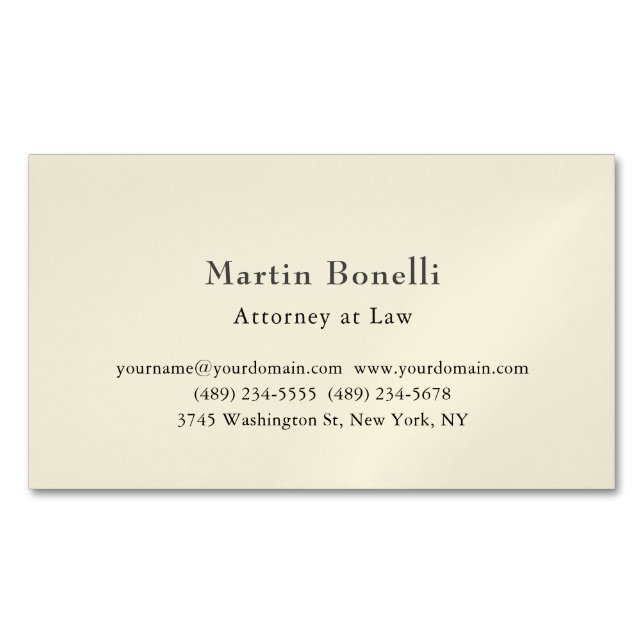 Carte De Visite Magnétique Classique Unique Personnalisé Couleur Pastel Perso (devant)