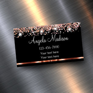 Carte De Visite Magnétique Classy Rose Gold Beauty