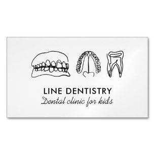 Carte De Visite Magnétique Clinique dentaire de blanchiment des dents dentist