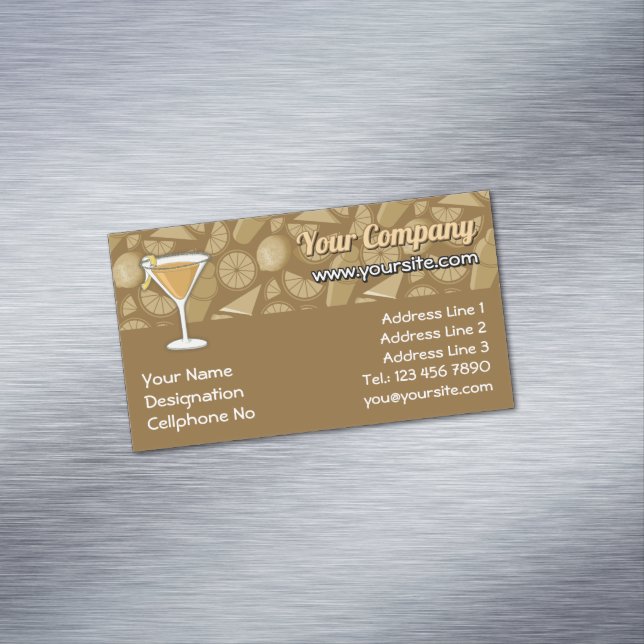 Carte De Visite Magnétique Cocktail Sidecar (In Situ)