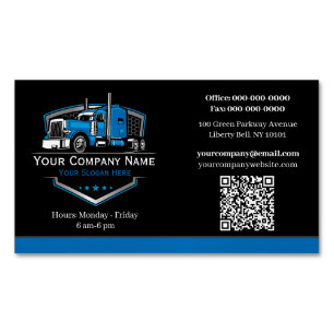 Carte De Visite Magnétique Code QR de l'entreprise de camionnage professionne