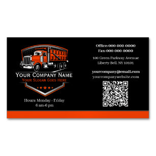 Carte De Visite Magnétique Code QR de l'entreprise de camionnage professionne