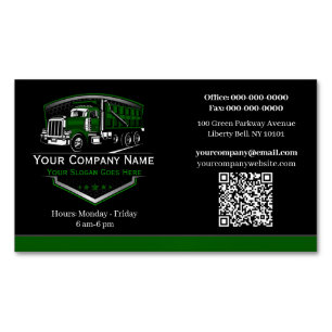 Carte De Visite Magnétique Code QR de l'entreprise de camionnage professionne