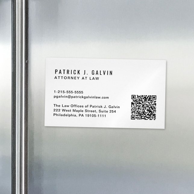 Carte De Visite Magnétique Code QR Moderne Professionnel (Créateur téléchargé)