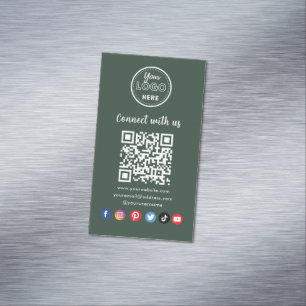 Carte De Visite Magnétique Code QR Professionnel Connectez-Vous Aux Médias So