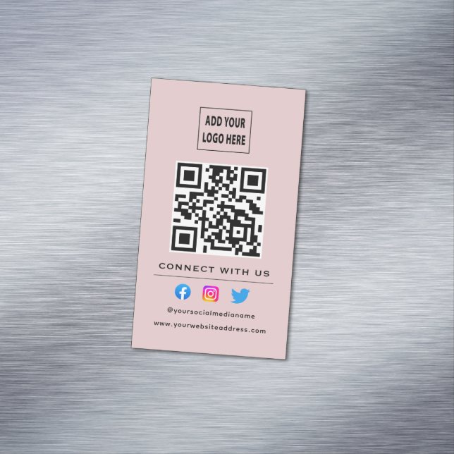 Carte De Visite Magnétique Code QR Suivez L'Analyse Pour Vous Connecter Avec  (In Situ)