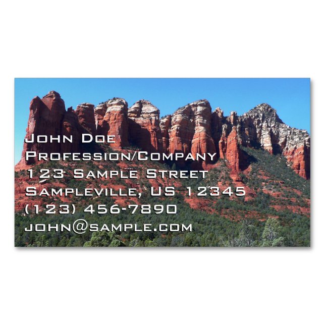 Carte De Visite Magnétique Coffee Pot Rock II à Sedona Arizona (devant)