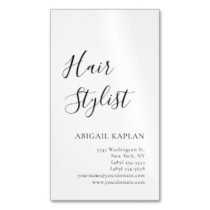 Carte De Visite Magnétique Coiffeur cheveux lisses Moderne Minimaliste Élégan