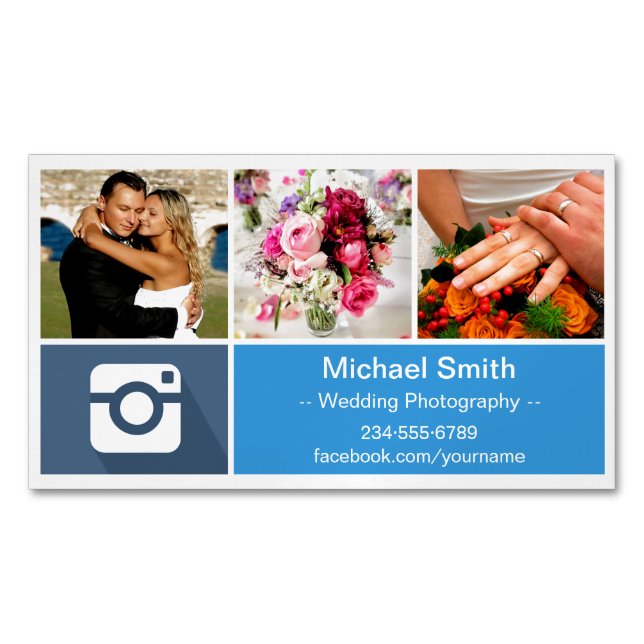 Carte De Visite Magnétique Collage de photos - Style de métro moderne et créa (devant)