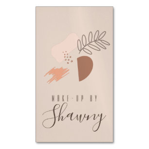 Carte De Visite Magnétique Collage Earth Tone Maquillage Artiste Salon Beauté