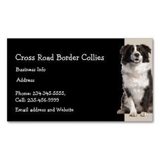 Carte De Visite Magnétique Collies à la frontière personnalisées Chien animal