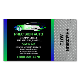 Carte De Visite Magnétique Collison Détail de la peinture de voiture personna