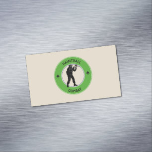 Carte De Visite Magnétique Combat de paintball