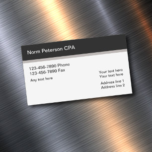 Carte De Visite Magnétique Comptable CPA Professionnel Simple
