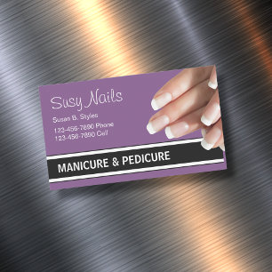 Carte De Visite Magnétique Conception de Manucure Ongles Parfaits