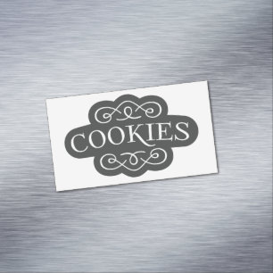 Carte De Visite Magnétique Conception d'emblème de boulangerie de biscuits fi