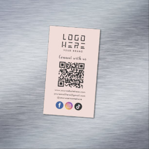 Carte De Visite Magnétique Connectez-Vous Aux Médias Sociaux Américains QR Co