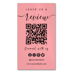 Carte De Visite Magnétique Connectez-vous avec le code QR Us Laissez-Nous U