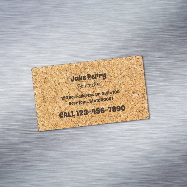 Carte De Visite Magnétique Consultant en vin de liège (In Situ)