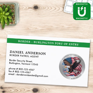 Carte De Visite Magnétique Contrôle frontalier personnalisé Logo de la Police