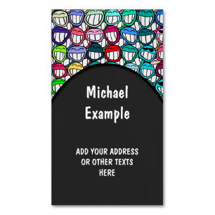 Carte De Visite Magnétique COOL SOURIRE VISAGES GROUP II + votre idée