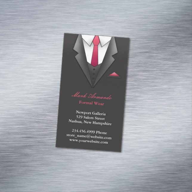 Carte De Visite Magnétique Costume d'homme d'affaires (In Situ)