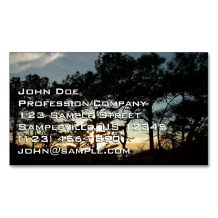 Carte De Visite Magnétique Coucher de soleil sur Torrey Pine II Paysage calif