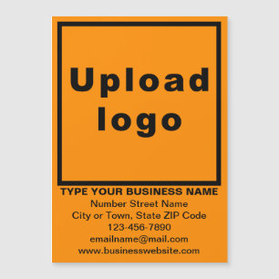 Carte de visite magnétique couleur orange 5" x 7"