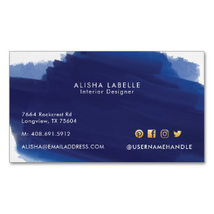 Carte De Visite Magnétique Course moderne de brosse de lavage d'aquarelle de