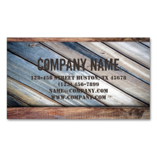 Carte De Visite Magnétique Cowboy de bois de grange vintage pays de l'ouest