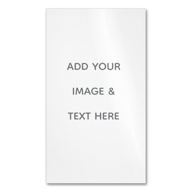Carte De Visite Magnétique Create Your Own white  (devant Vertical)