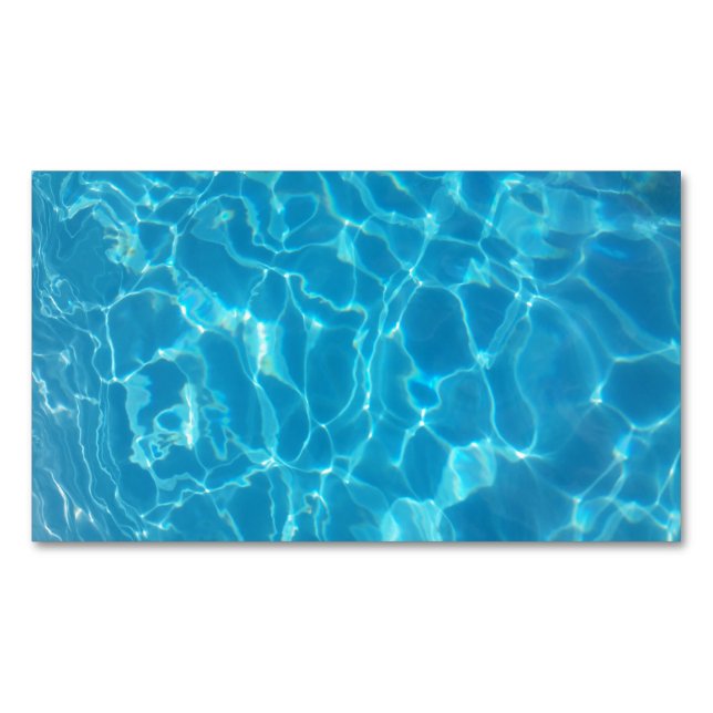 Carte De Visite Magnétique Crystal Clear Sky Blue Pool Water (devant)