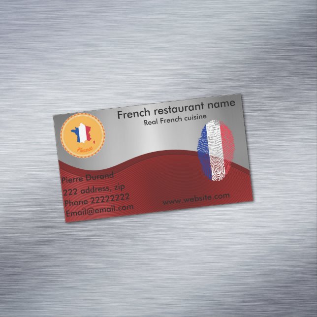 Carte De Visite Magnétique Cuisine française (In Situ)