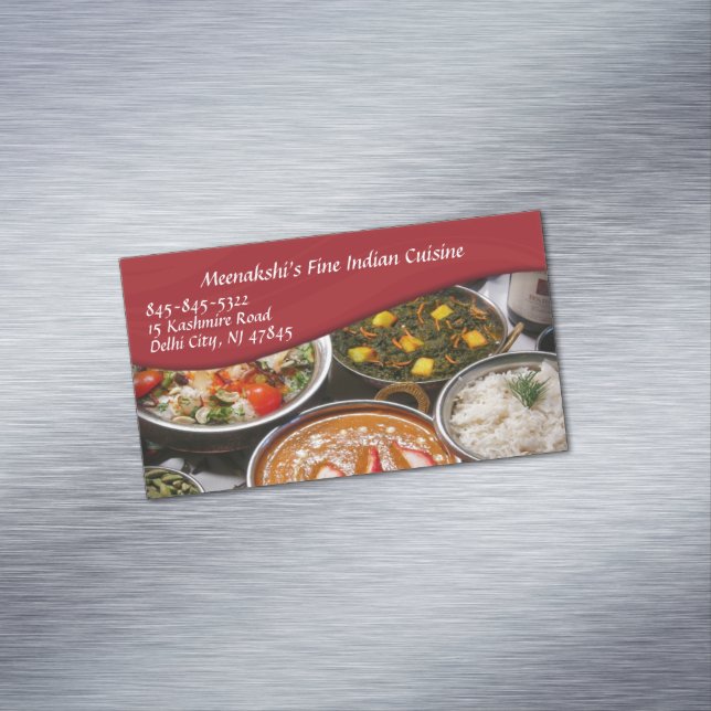 Carte De Visite Magnétique Cuisine indienne (In Situ)