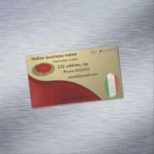 Carte De Visite Magnétique Cuisine italienne