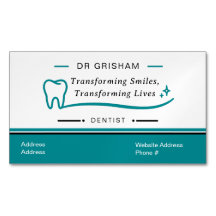 Custom Dentist Refrigerator Magnetic Business Card