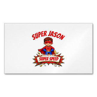 Carte De Visite Magnétique Custom Kids Superhero Name