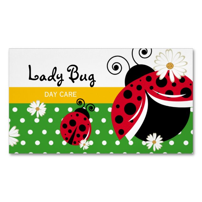 Carte De Visite Magnétique Cute Polka Dot Lady Bug (devant)