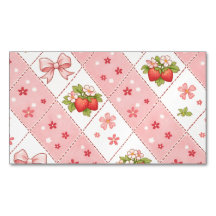cute strawberry bow floral seamless pattern design