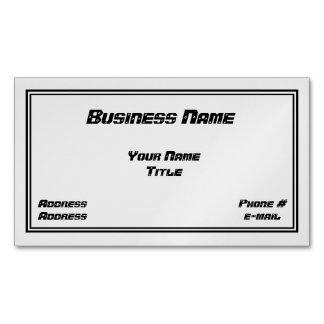 Carte de visite magnétique de mécanicien et de