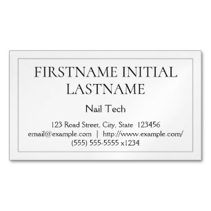 Carte de visite magnétique de technologie à ongles