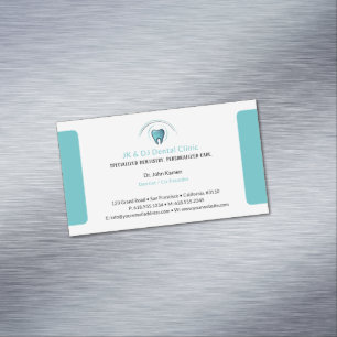 Carte De Visite Magnétique Dentiste Aqua Teeth