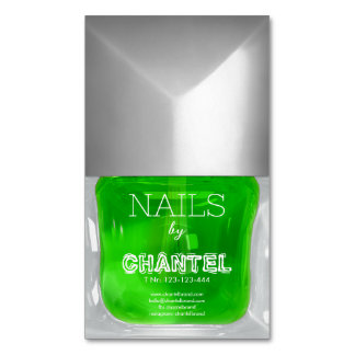 Carte De Visite Magnétique Design moderne tendance vert vernis chic