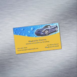 Carte De Visite Magnétique Détail Automobile Gouttes d'Eau