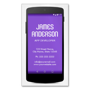 Carte De Visite Magnétique Développeur de logiciel d'application mobile Ingén