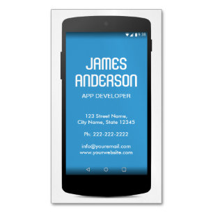 Carte De Visite Magnétique Développeur de logiciel d'application mobile Ingén