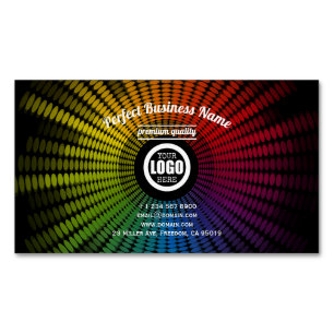 Carte De Visite Magnétique DJ Music Artiste coloré Sound Wave Creative Cool